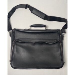 FINAL DROP🚨 Ermenegildo Zegna Black Leather Classic Business Briefcase